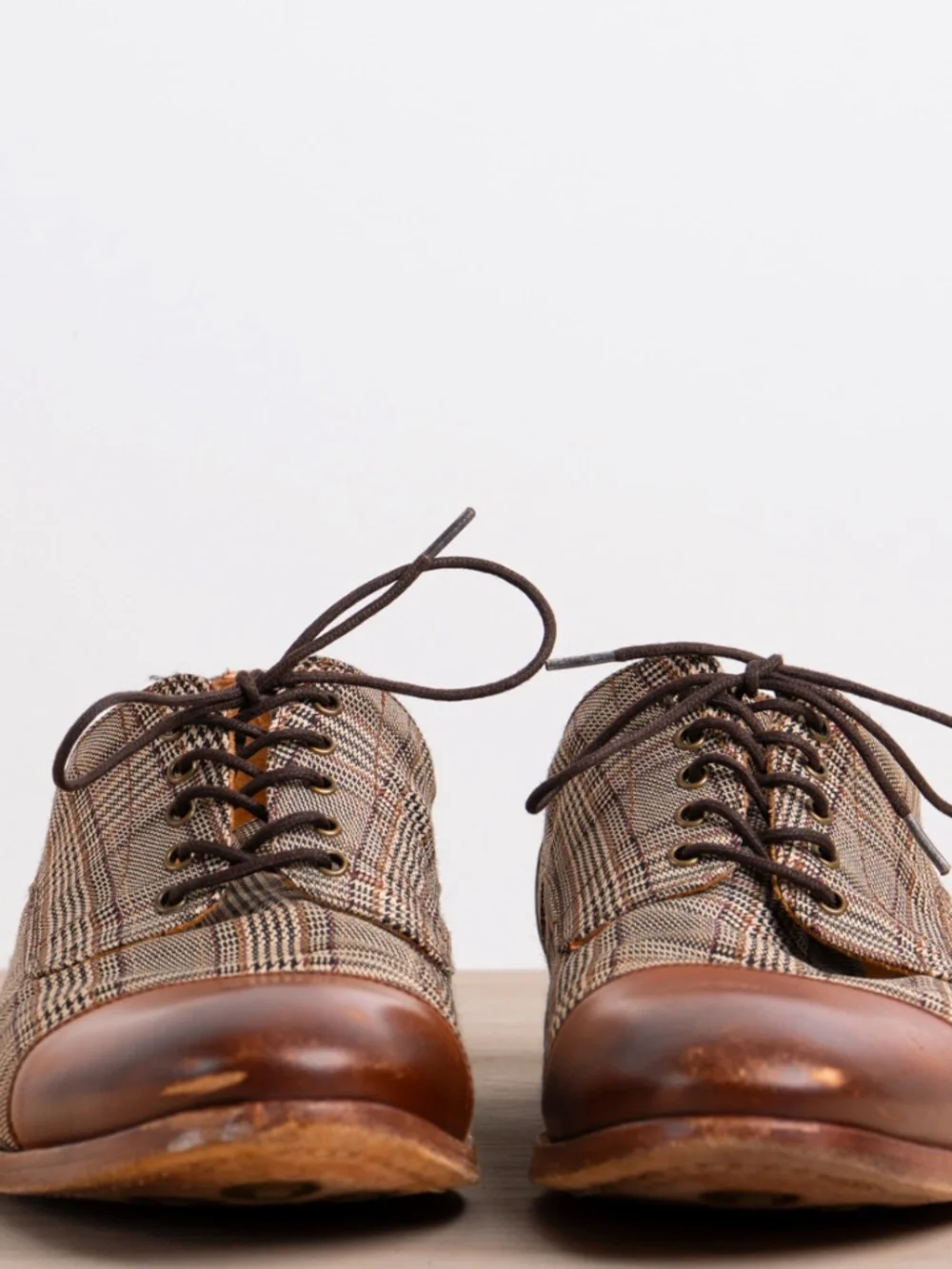 TAFT Jack Shoe London Plaid Leather Oxfords Size 10